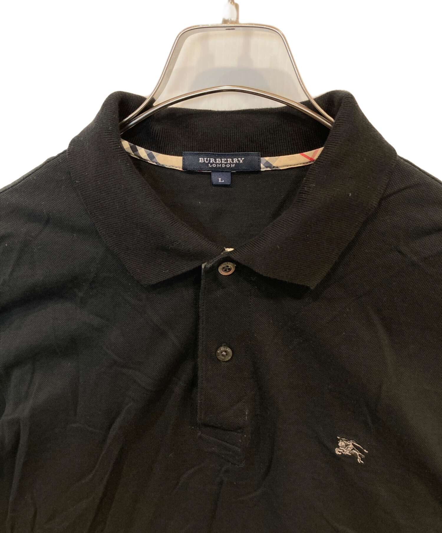 中古・古着通販】BURBERRY (バーバリー) ロゴ刺繍襟チャック柄