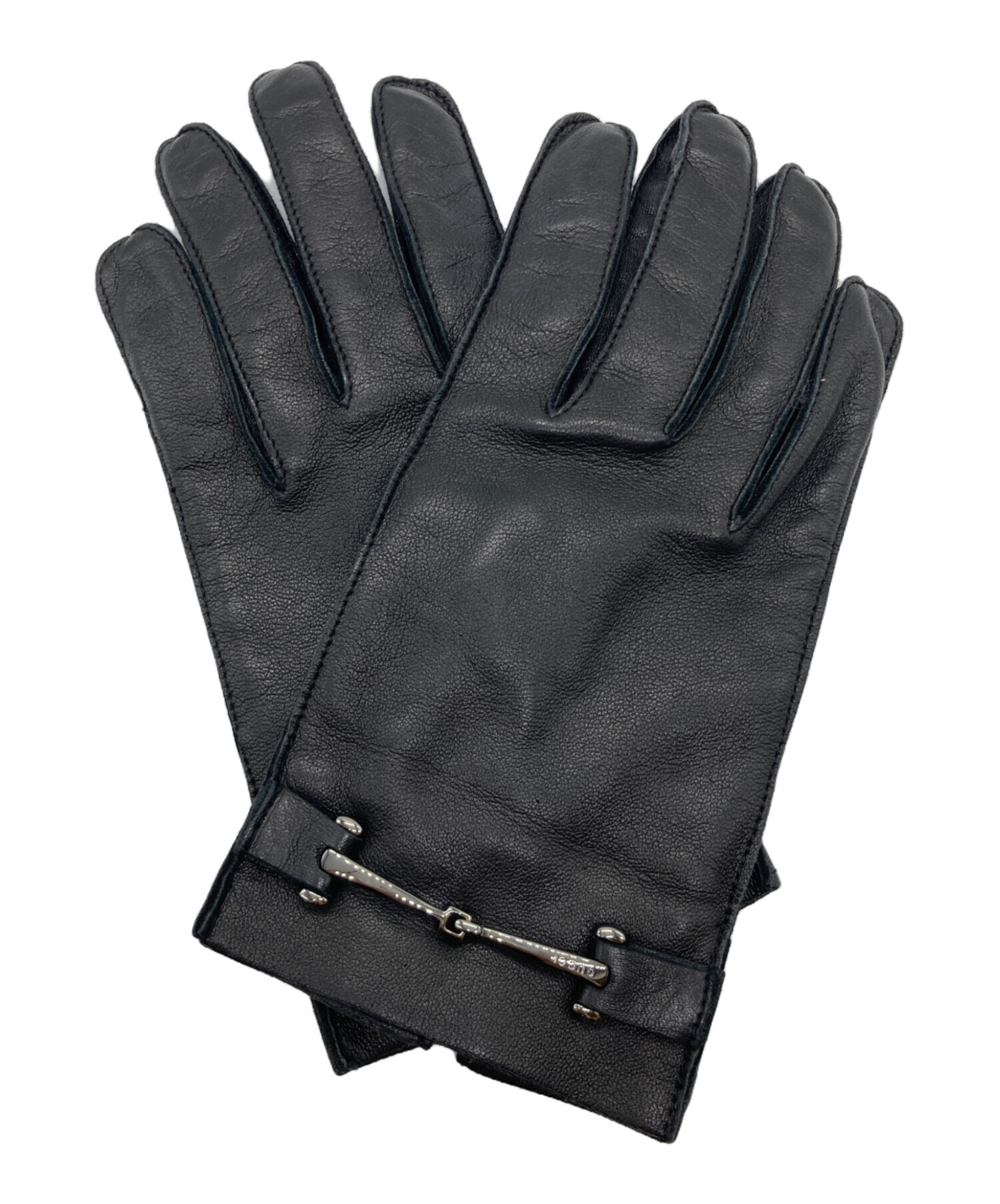 中古・古着通販】GUCCI (グッチ) ホースビット付レザーグローブ