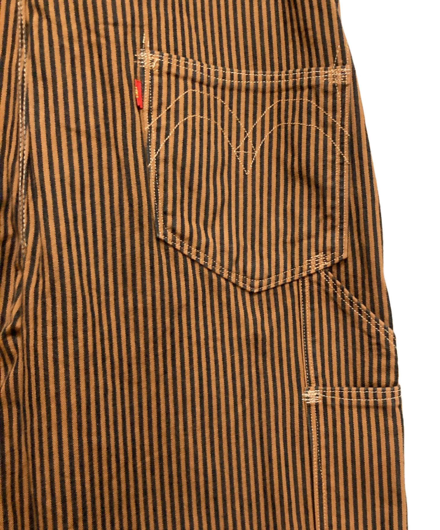 美品】 Levi's Red ストライプオーバーオール 中古・古着通販】LEVI'S