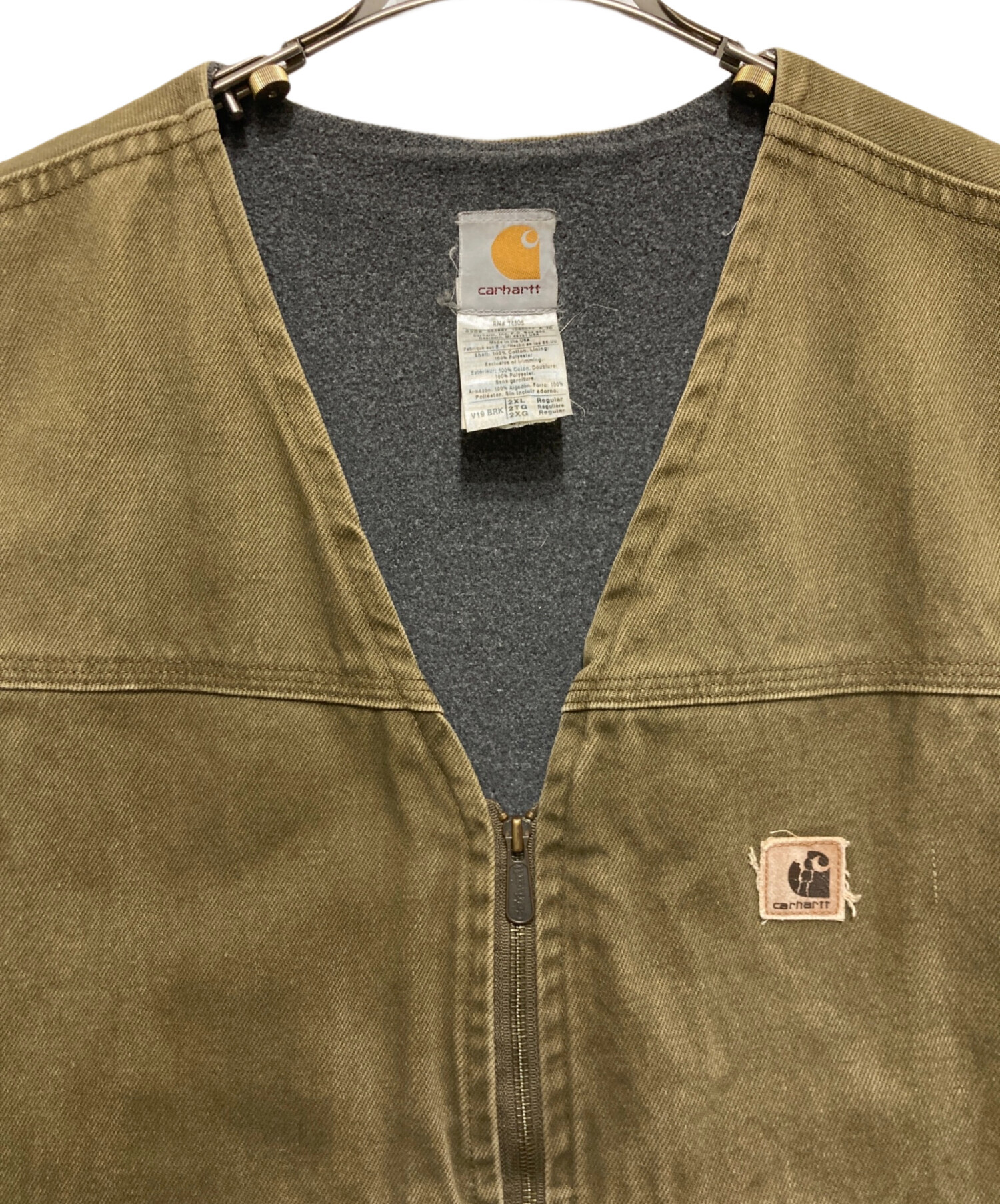 中古・古着通販】CarHartt (カーハート) ダックベスト カーキ サイズ