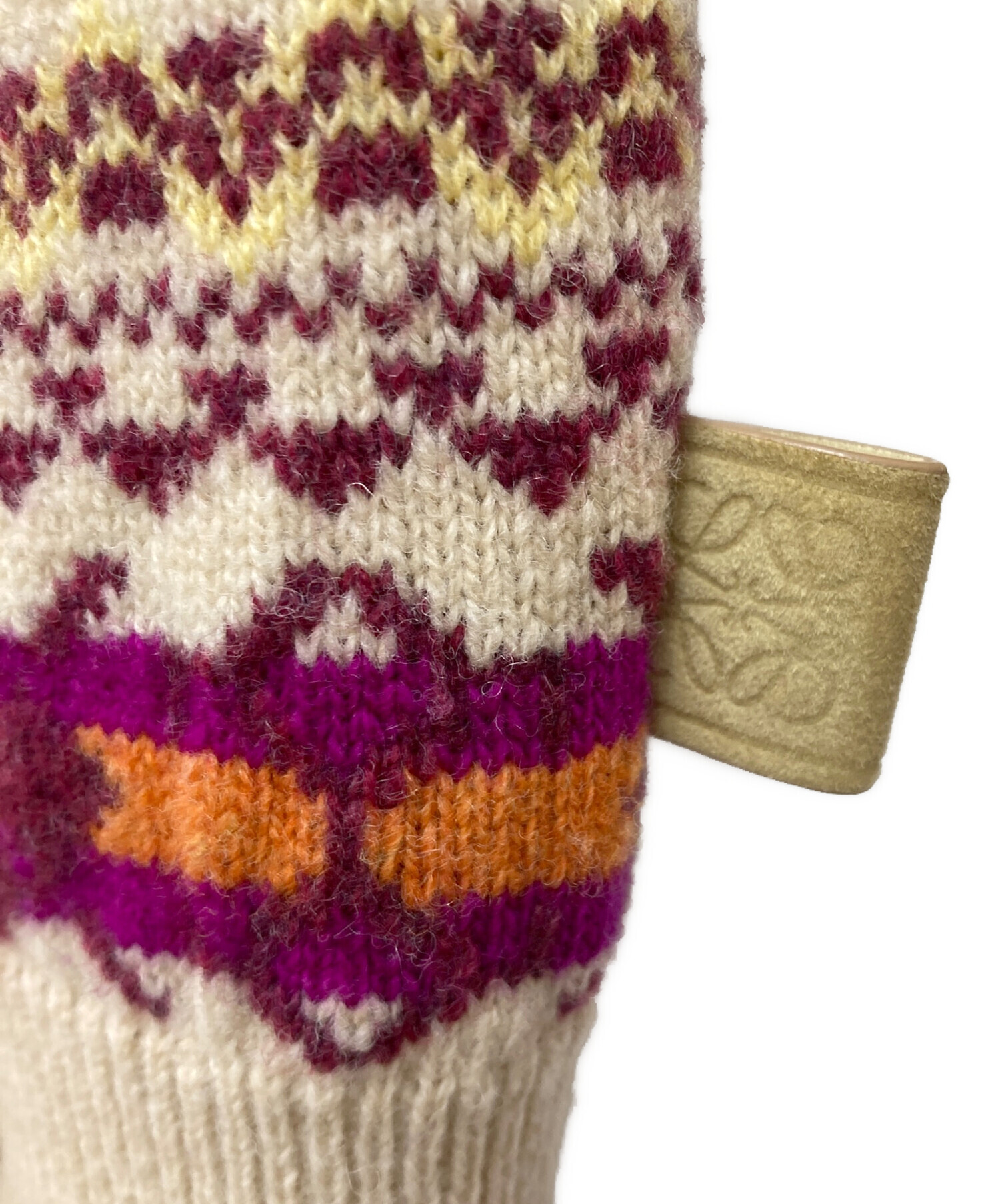 中古・古着通販】LOEWE (ロエベ) ウールジャカードポロニット マルチ