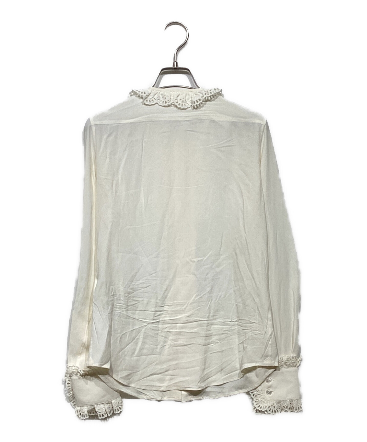 中古・古着通販】CELINE (セリーヌ) シルクフリルブラウス2C06A008D