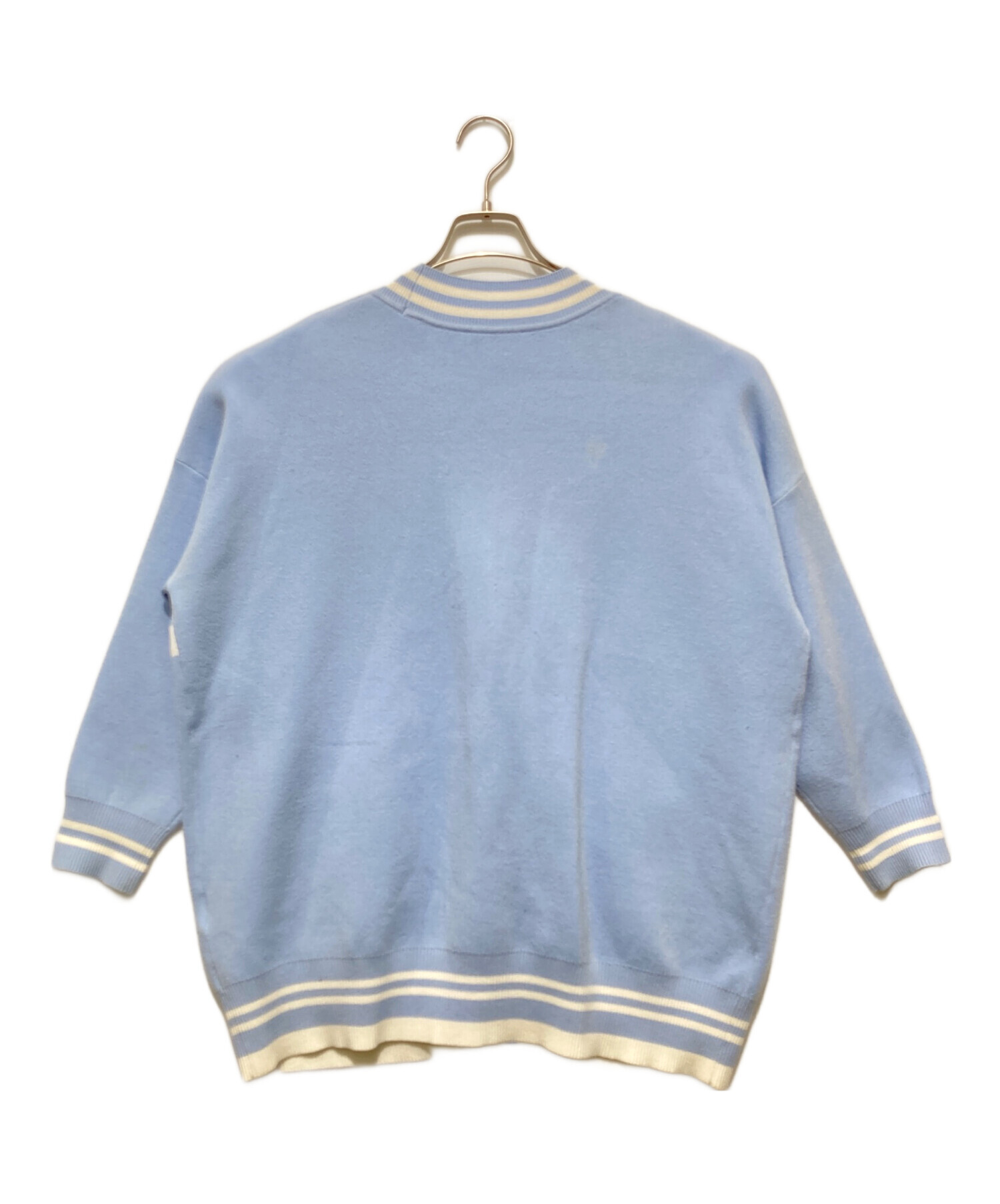 中古・古着通販】Sandro (サンドロ) ラインカーディガン ブルー サイズ