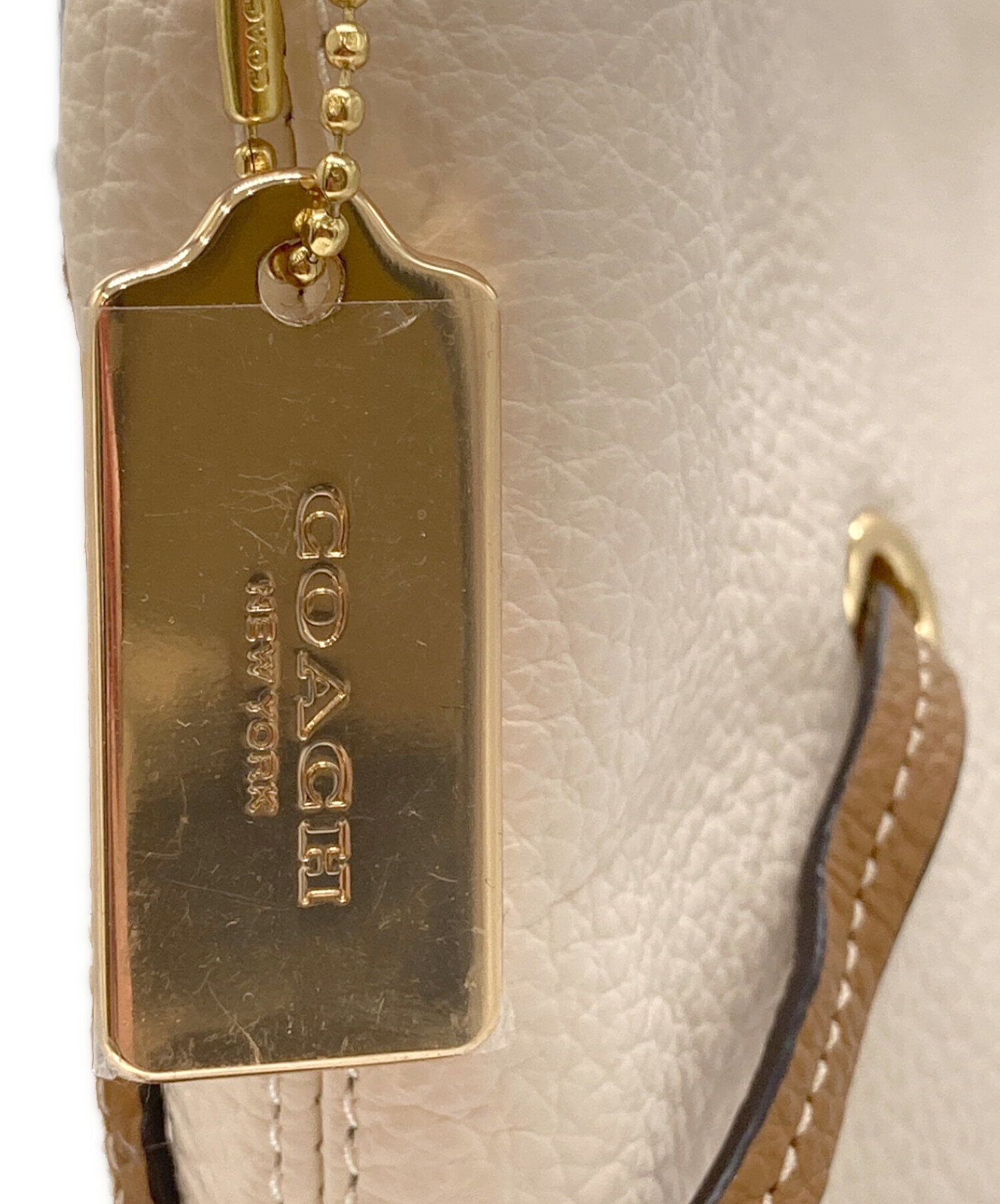 中古・古着通販】COACH (コーチ) 2WAYハンドバッグ ベージュ｜ブランド