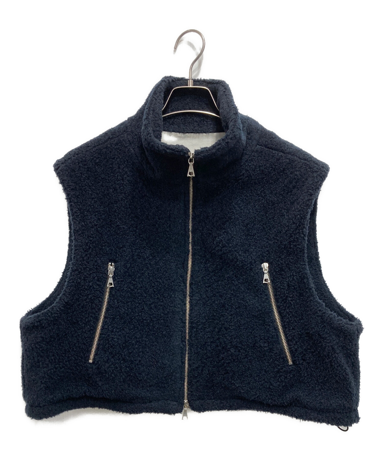 中古・古着通販】URU (ウル) SHEEP BOA ZIP VEST ネイビー サイズ:2