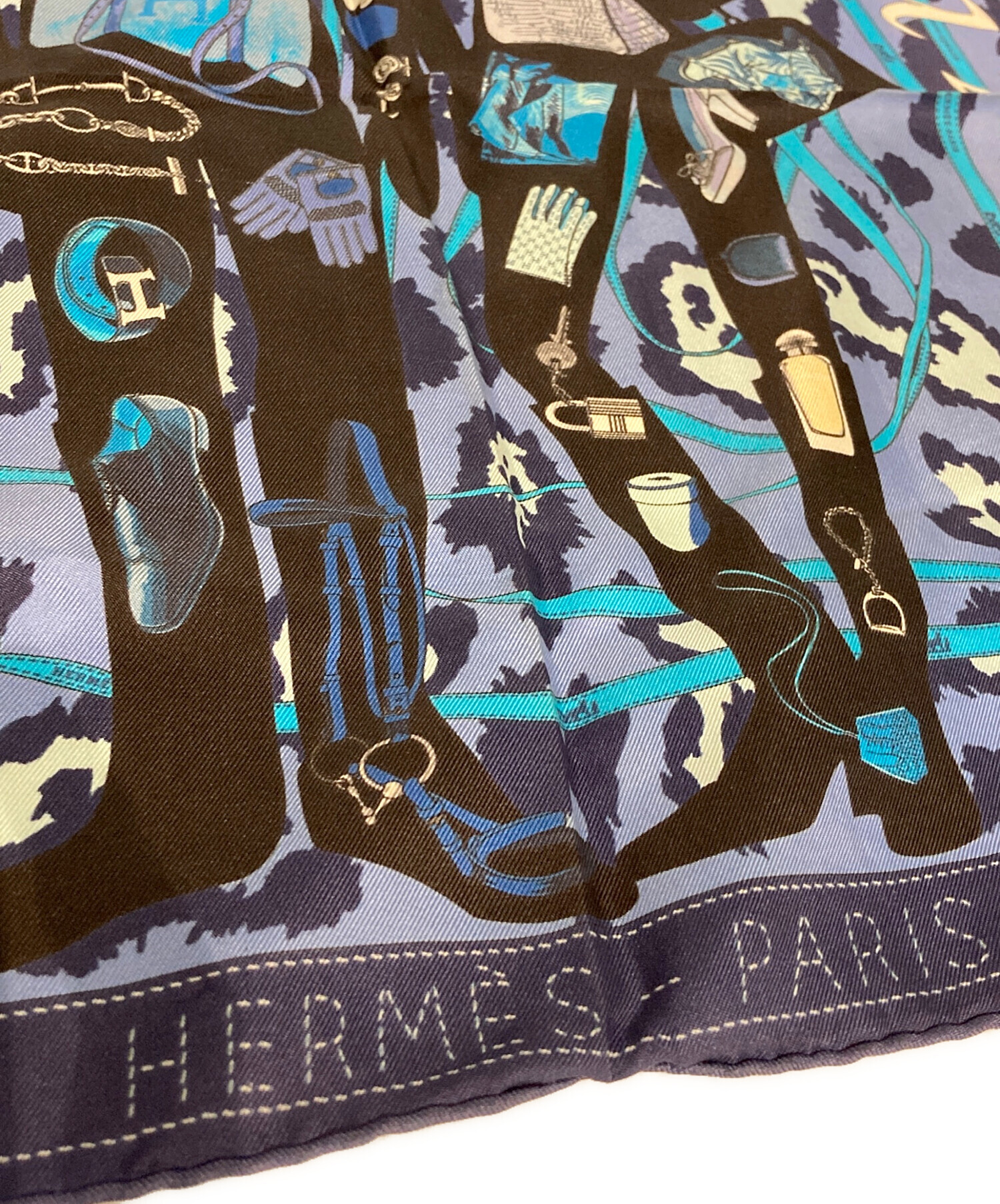 中古・古着通販】HERMES (エルメス) ムッシュ＆マダムカ柄/プチカレ40