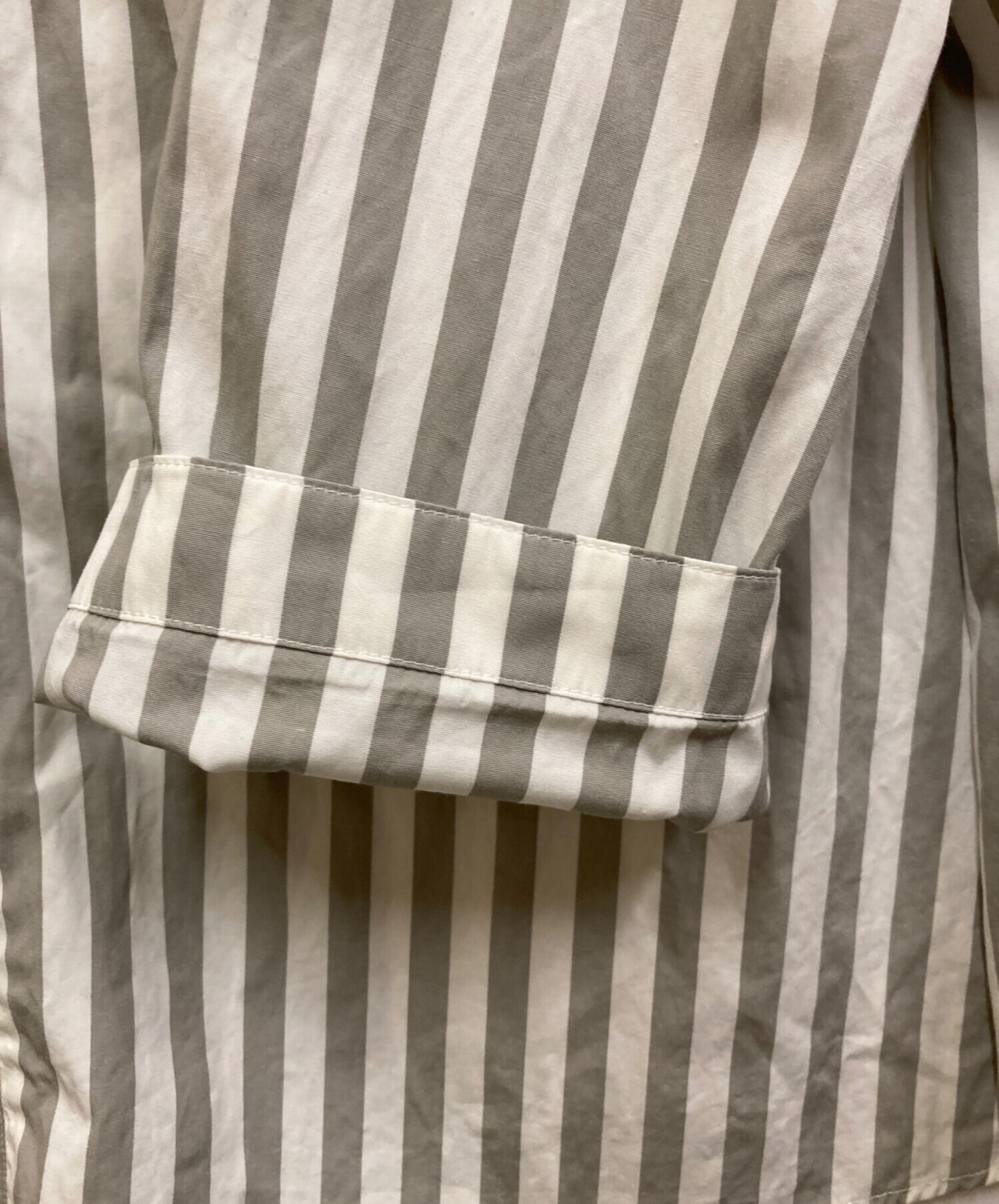 中古・古着通販】HERMES (エルメス) セリエボタンノーカラーシャツ