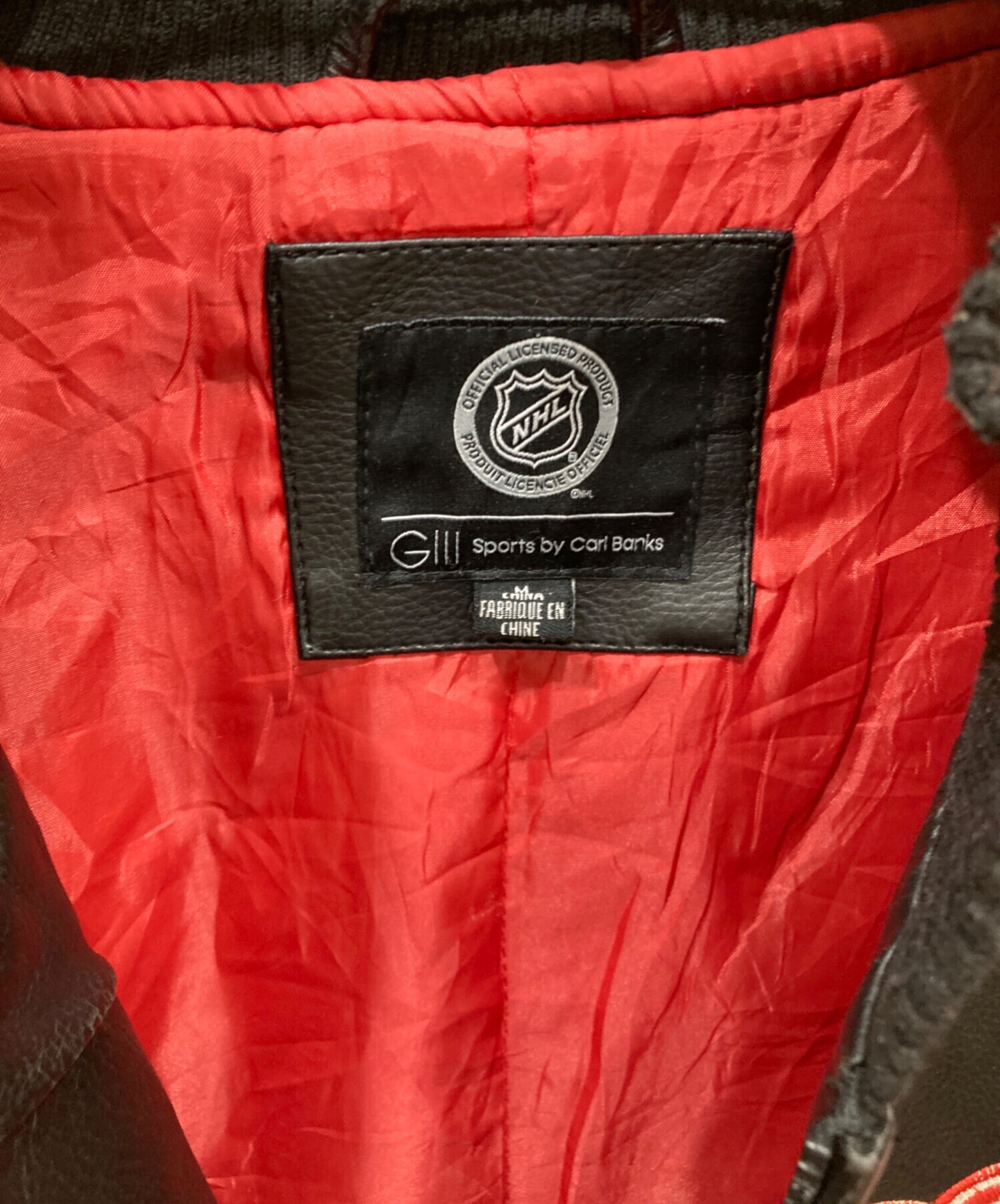 中古・古着通販】G-III NHL (ジースリー) デトロイトレザースタジャン