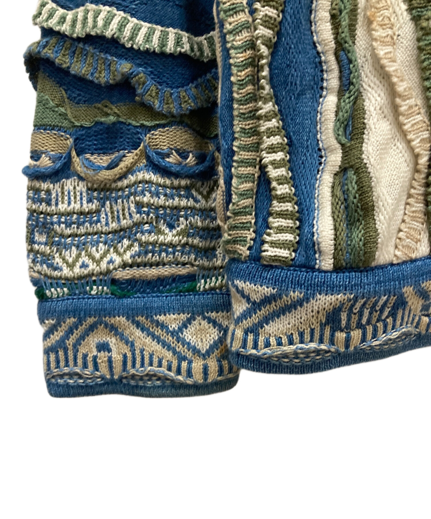 中古・古着通販】Coogi (クージー) 3Dニット ブルー サイズ:SIZE M