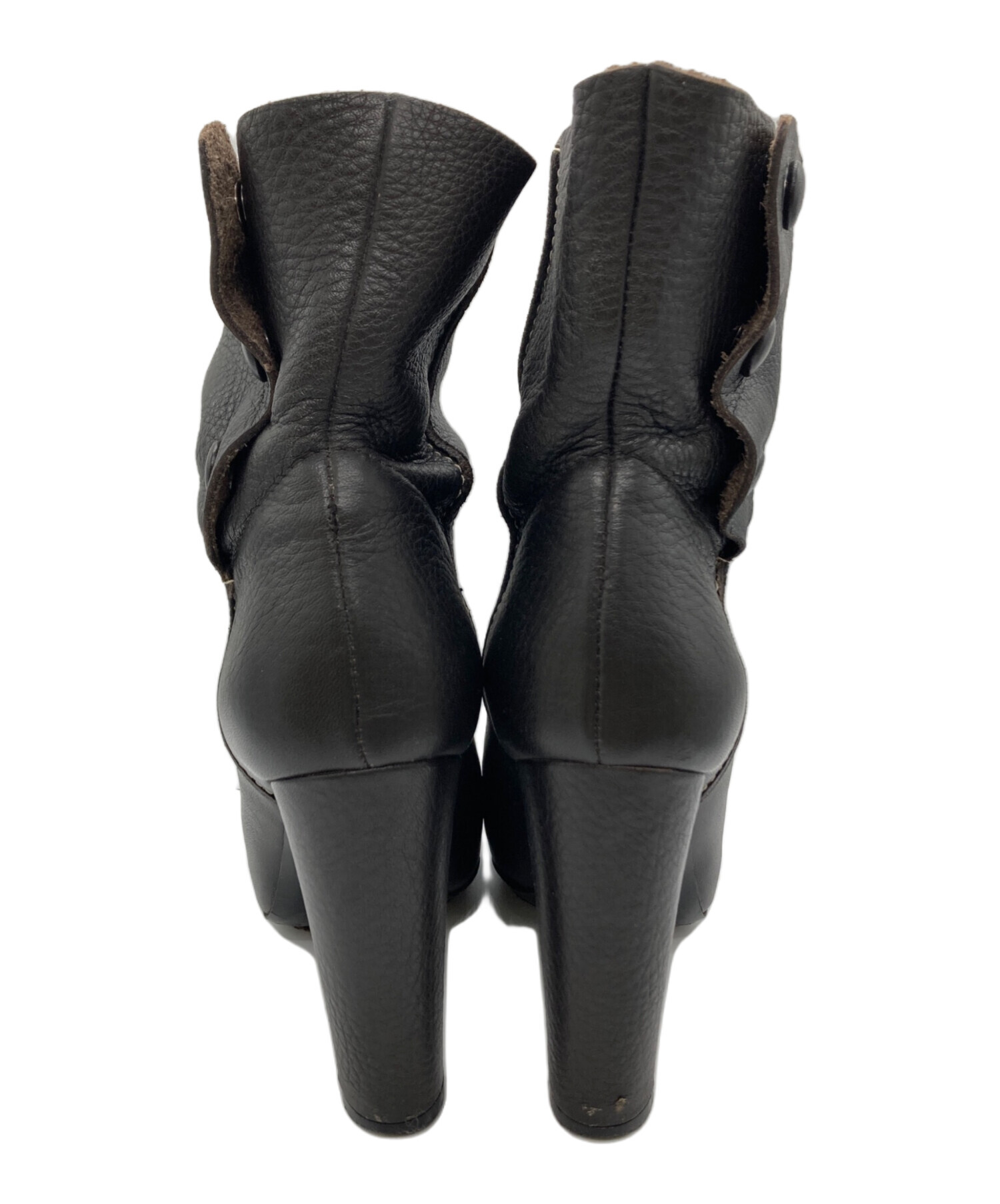 中古・古着通販】BALENCIAGA (バレンシアガ) レザーショートブーツ