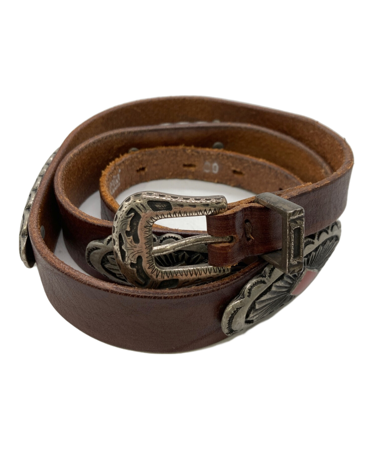 中古・古着通販】puntovita (プントヴィータ) コンチョベルト ブラウン