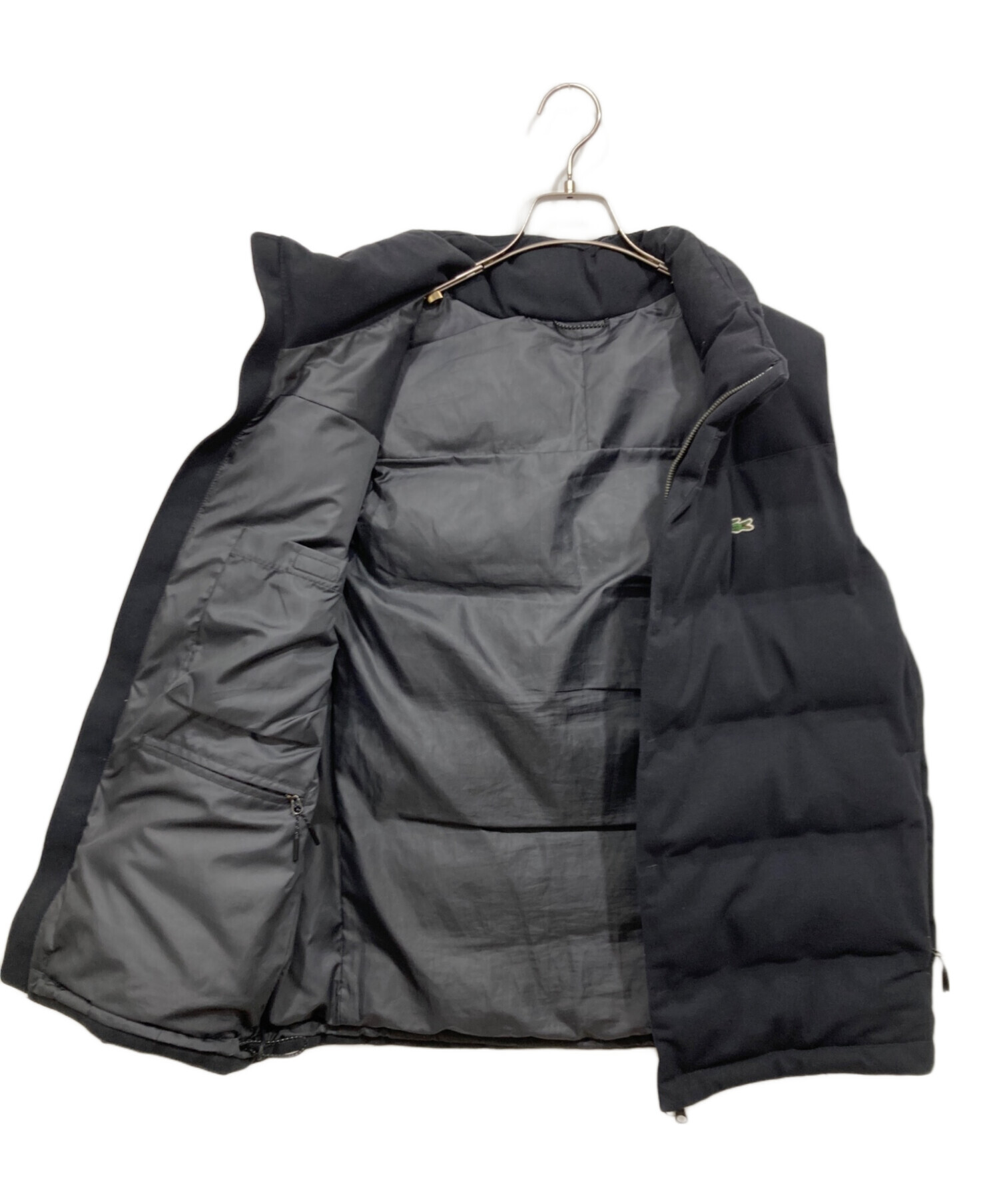 中古・古着通販】LACOSTE (ラコステ) ピケダウンベスト ブラック