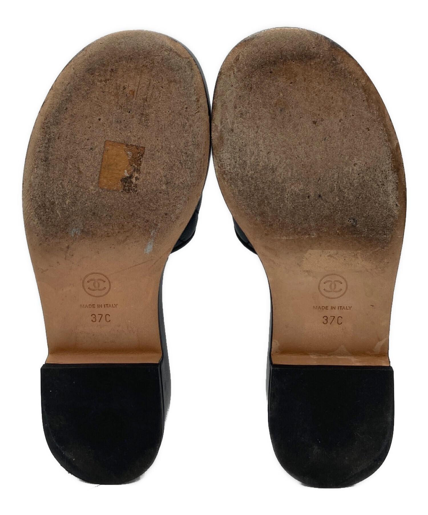 中古・古着通販】CHANEL (シャネル) サンダル ブラック サイズ:37C