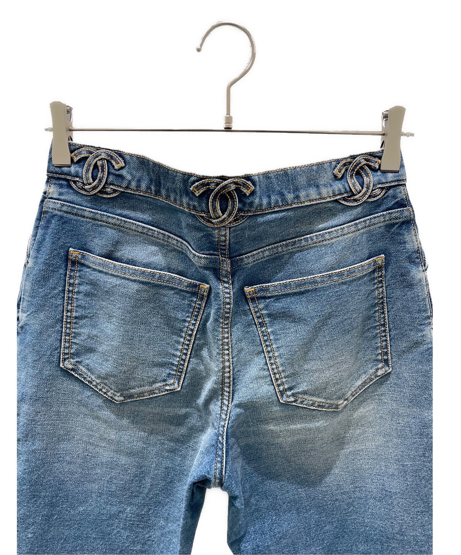 中古・古着通販】CHANEL (シャネル) ココマークデニムパンツ