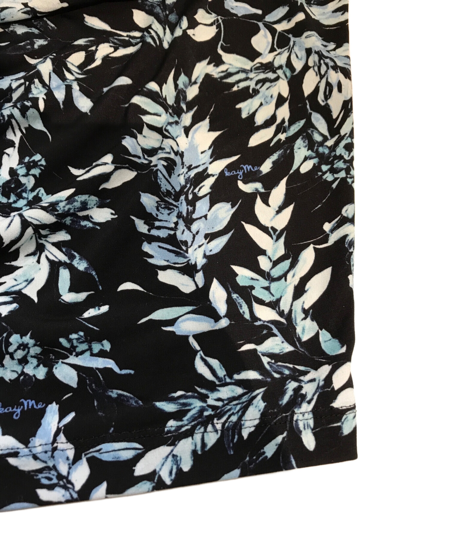 中古・古着通販】kay me (ケイミー) プリントワンピース ブラック