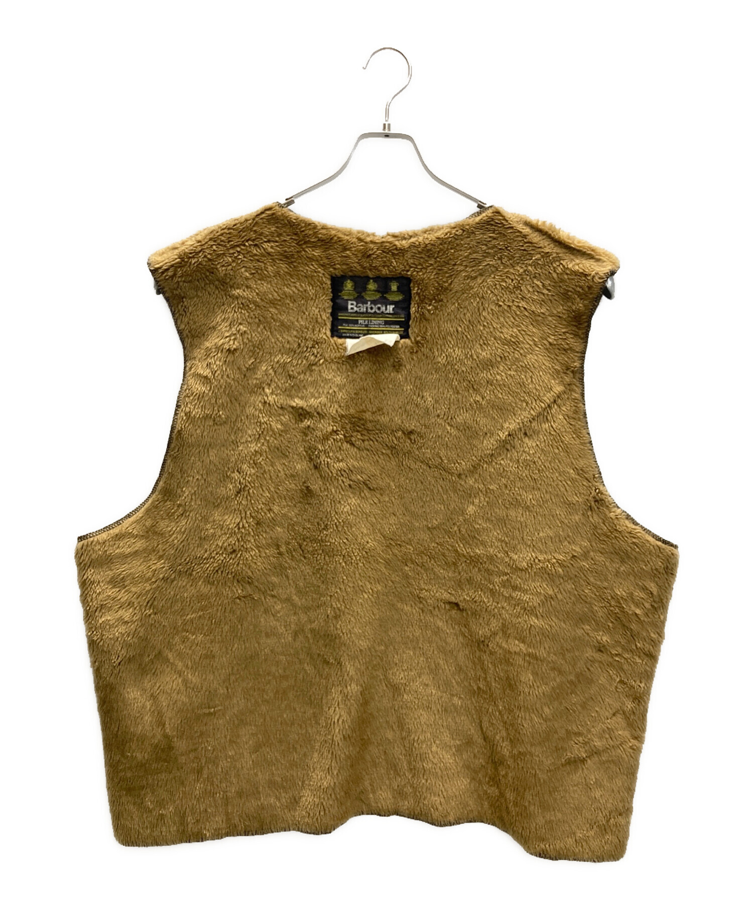 中古・古着通販】Barbour (バブアー) ボアライナーベスト ブラウン