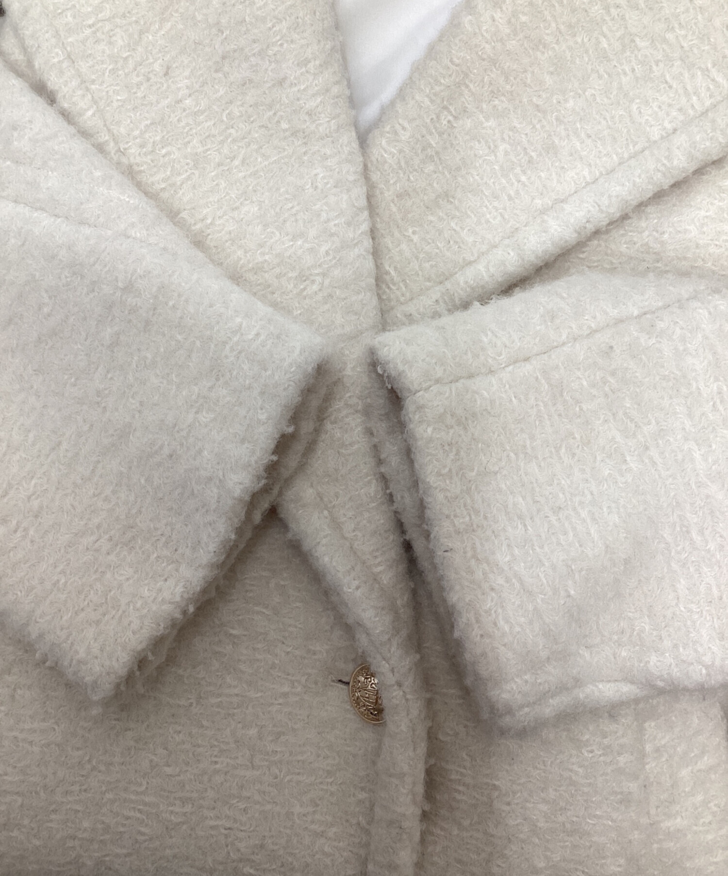 中古・古着通販】ZARA (ザラ) セミロング丈ブークレコート ホワイト