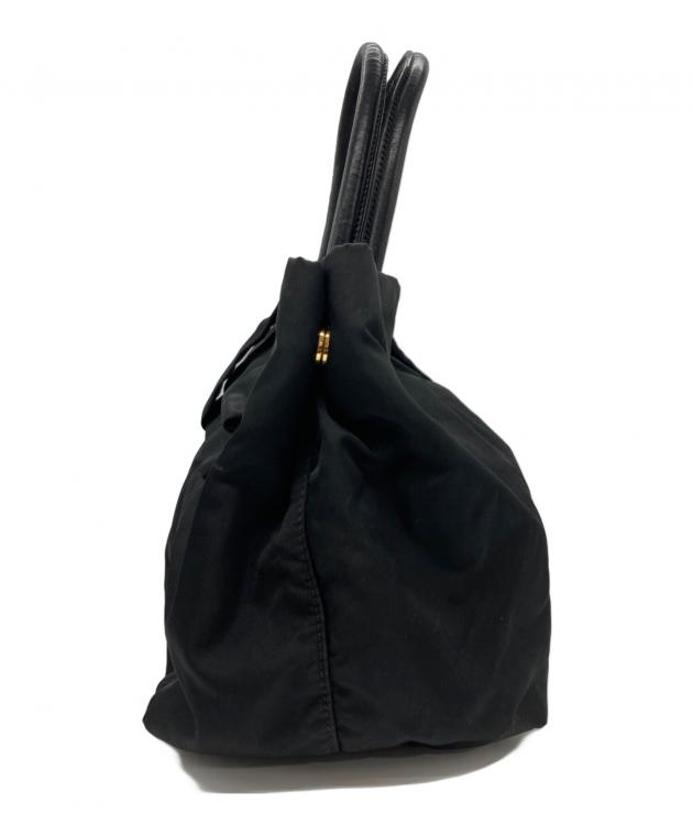 中古・古着通販】PRADA (プラダ) リボンナイロントートバッグ ブラック