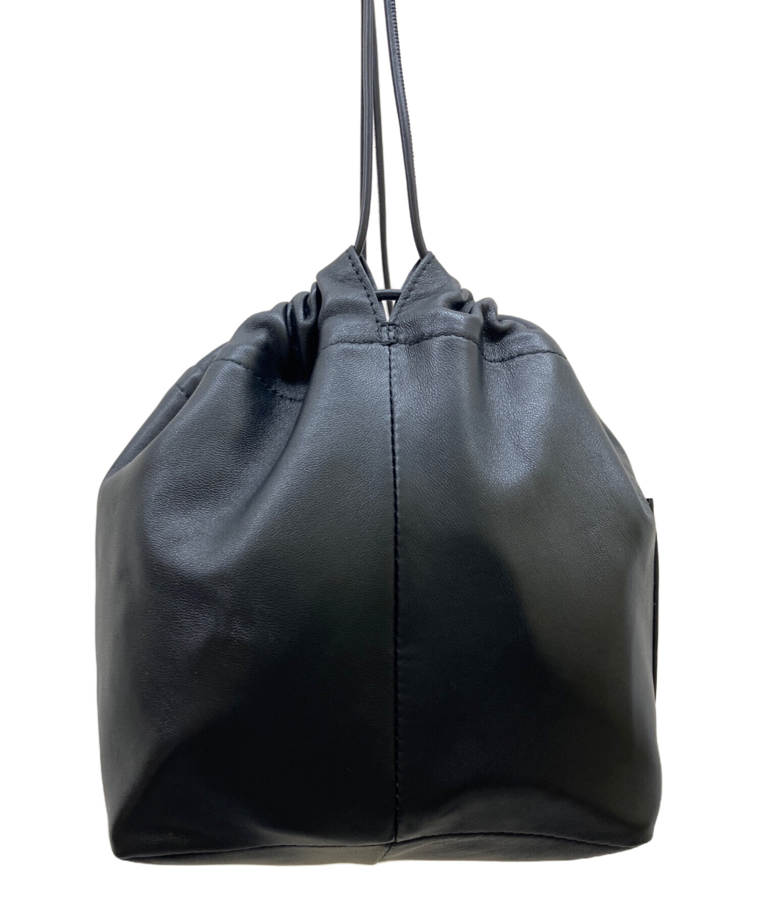 中古・古着通販】JIL SANDER (ジルサンダー) 巾着バック ブラック