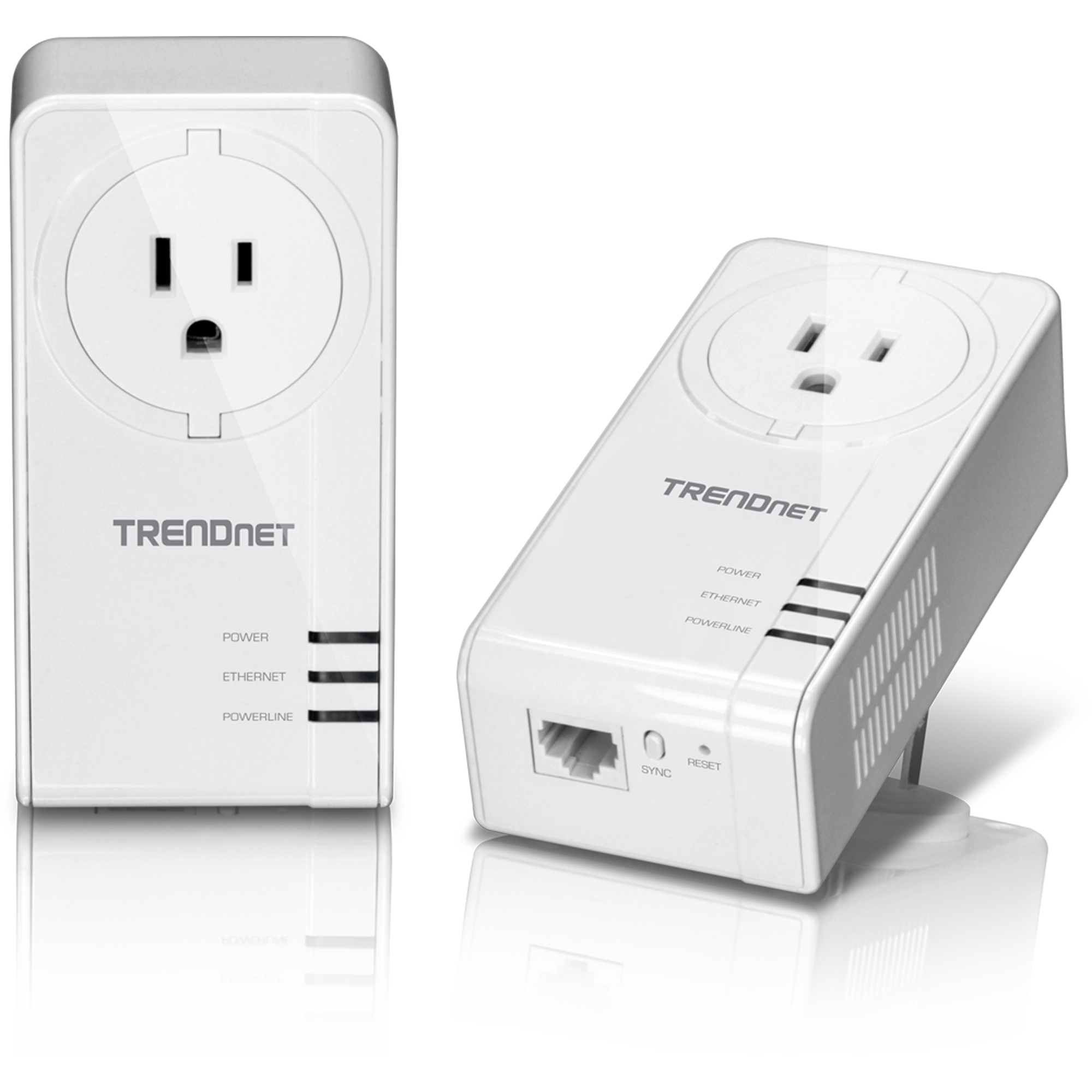 Powerline 1300 AV2 Adapter Kit with Built-in Outlet - TRENDnet TPL