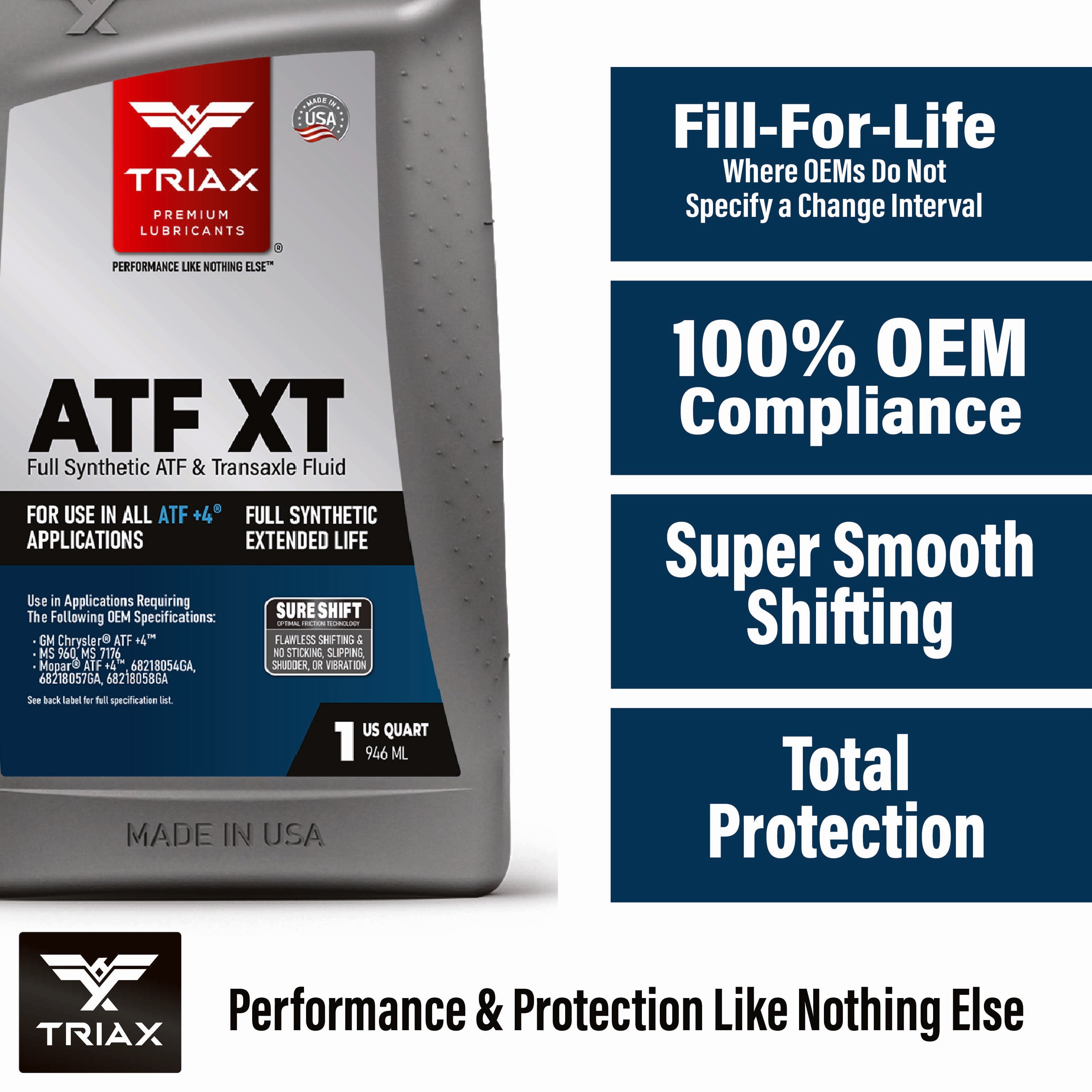 TRIAX ATF XT (ATF+4) Full Synthetic ATF – TRIAX Lubricants