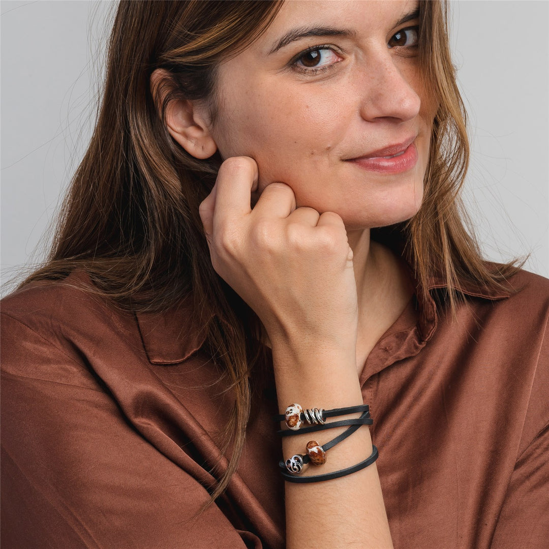 トロールビーズ レザーチョーカー ネックレス ブレスレットにも可能