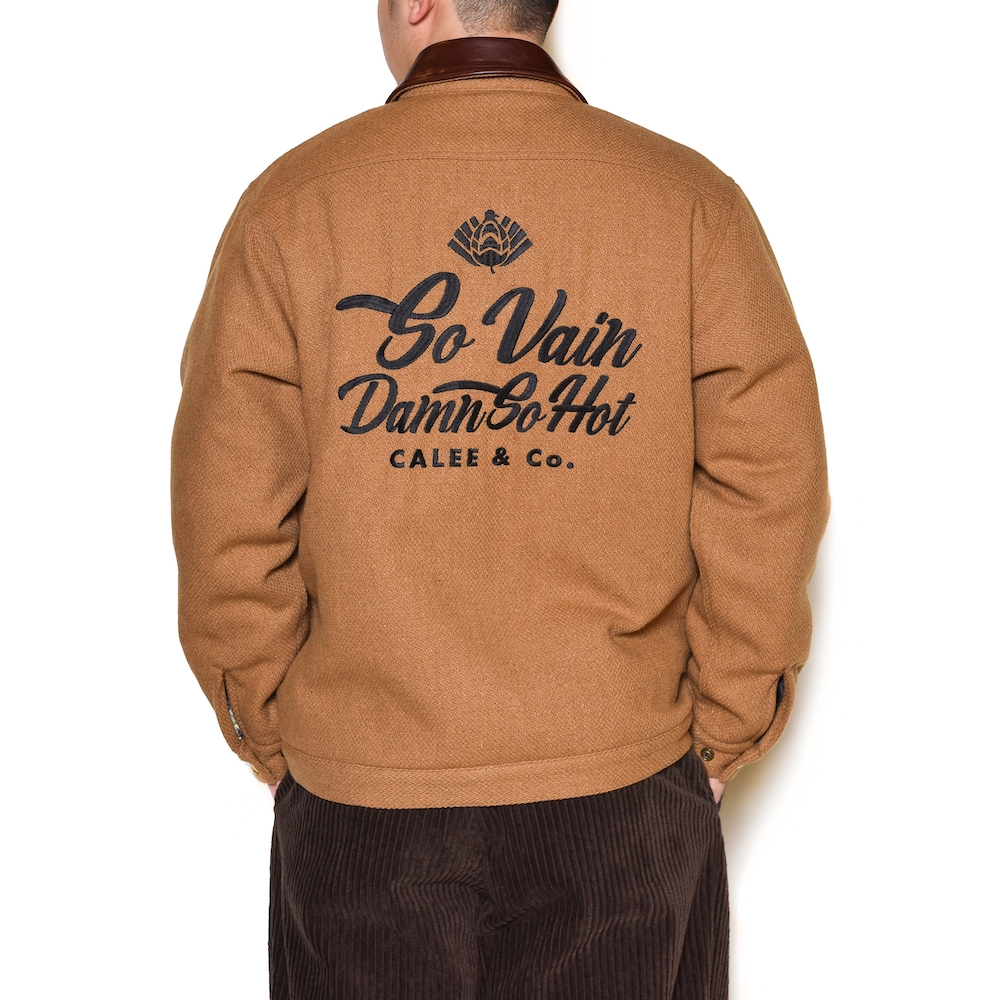 キャリー エンブロイディー レザー カラー ウール スポーツ タイプ