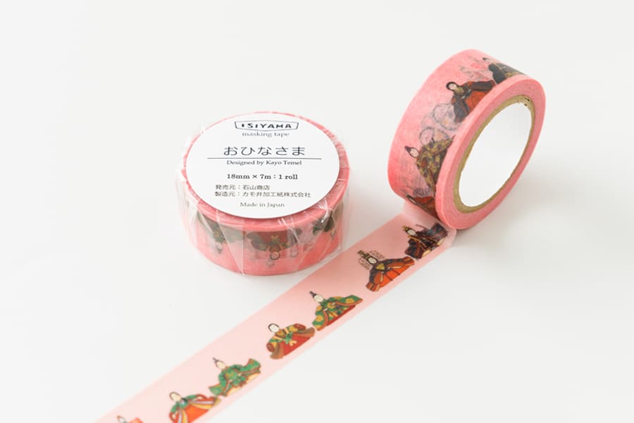石山商店オリジナルマスキングテープ[おひなさま]【ネコポス可】