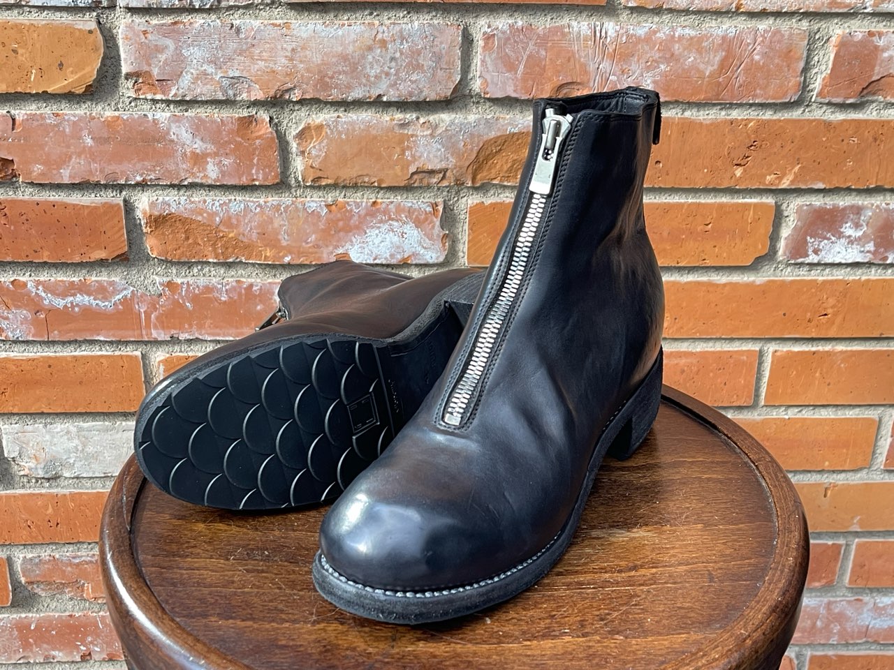 GUIDI 】グイディ フロントジップブーツ 事前補強 ハーフラバー ラバー