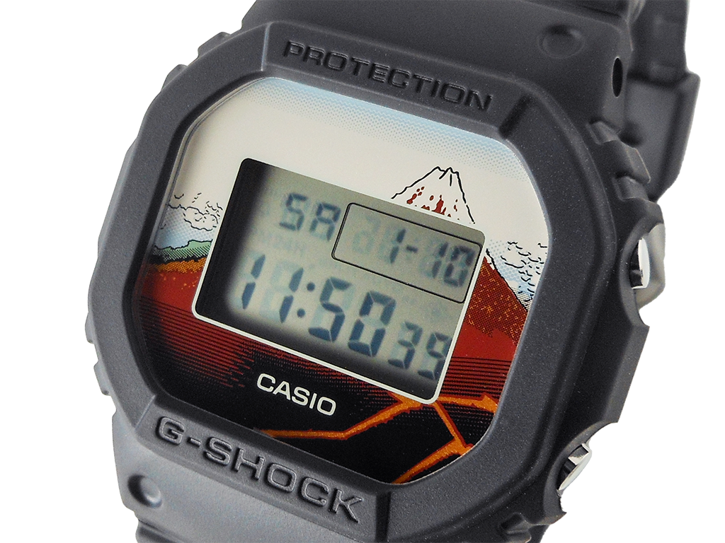 G-SHOCK＞DW-5600KHSH25-1JR/Ukiyo-e/葛飾北斎「山下白雨」浮世絵
