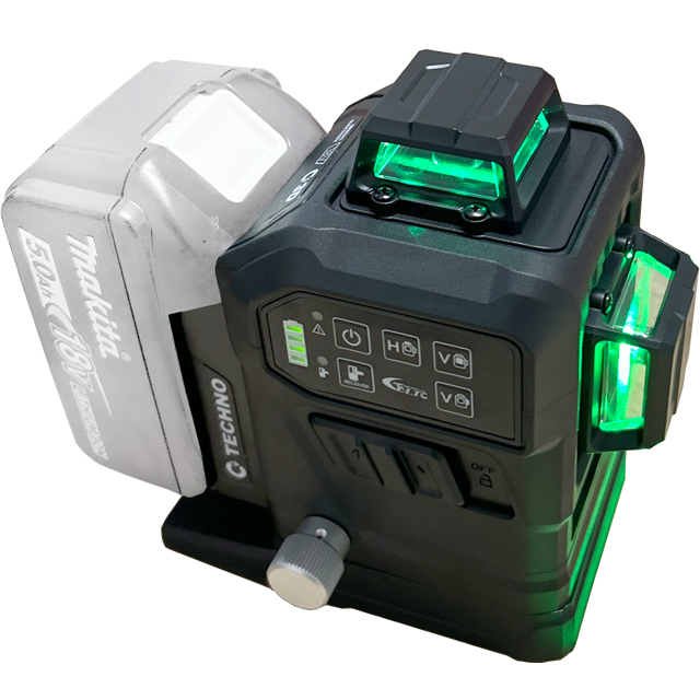 テクノ販売 LTK-MB3C 3Dグリーンレーザー【18Vマキタ・ハイコーキ
