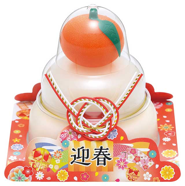 うさぎ 押して開運！お鏡餅 橙付｜株式会社うさぎもち｜生切り餅・鏡餅