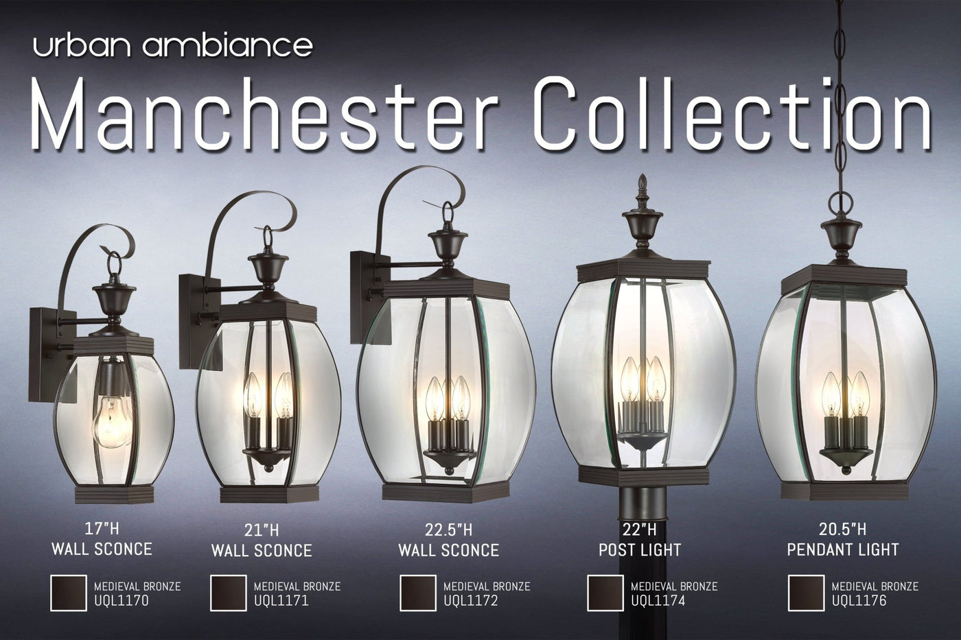 UQL1176 Colonial Outdoor Pendant Light, 20.5