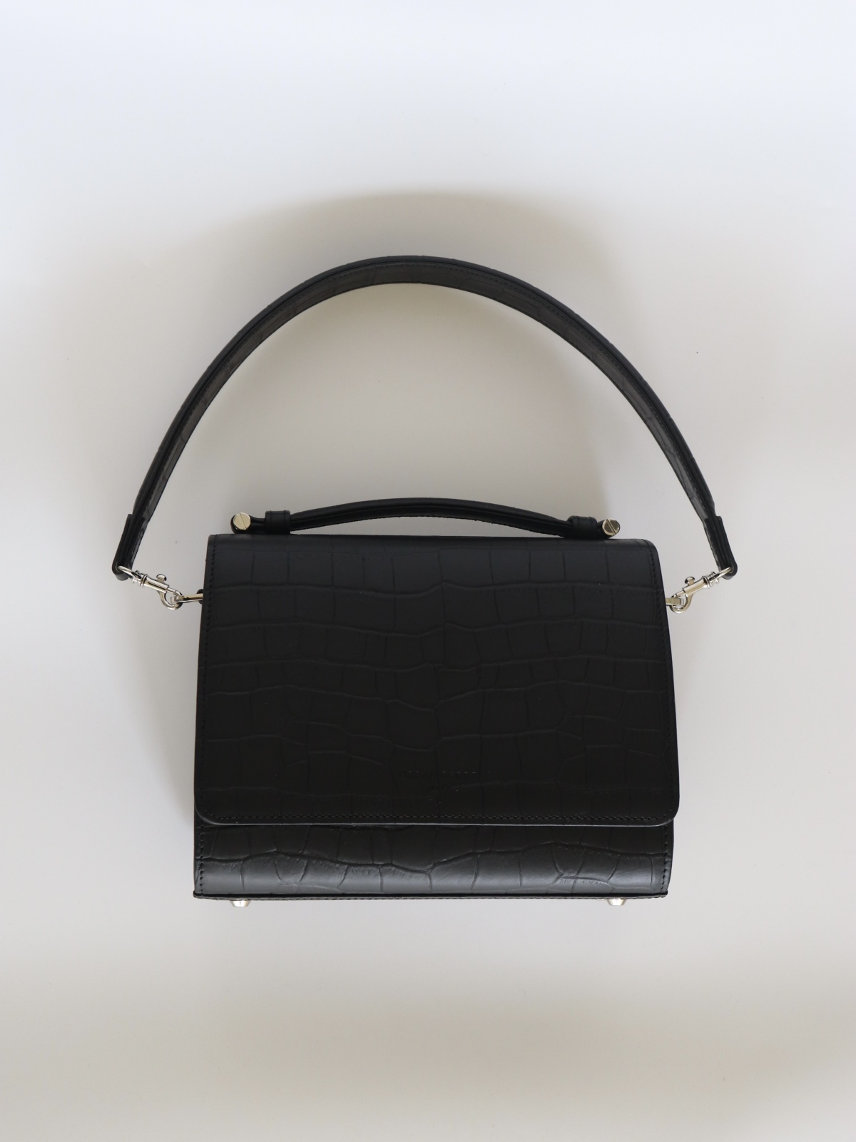 SAINT MARKS shoulder (BLACK)/クロコ型押しレザー - URBAN BOBBY