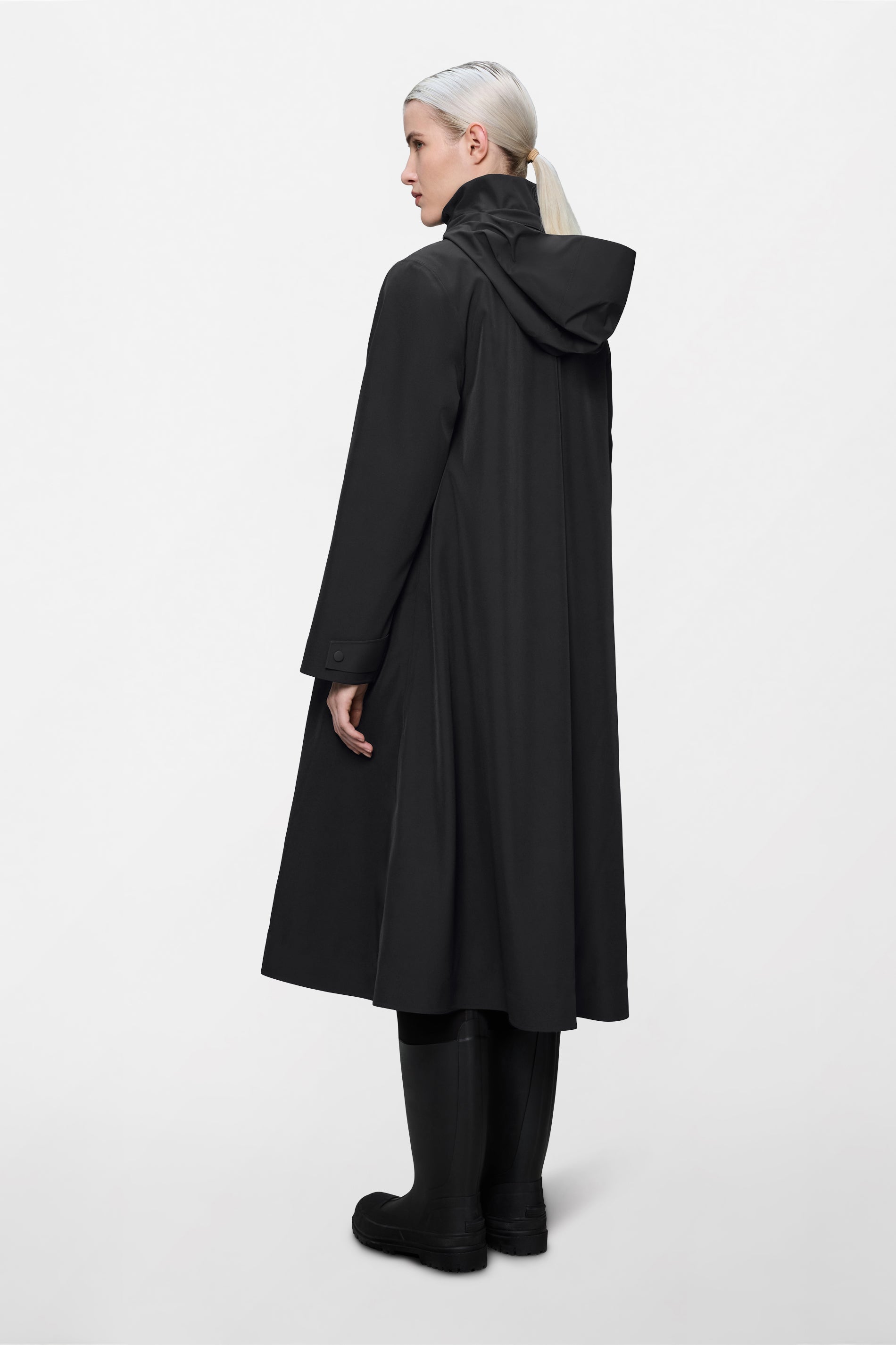 Rains® Suva Softshell A-Line W Jacket in Dark Grey for $360 | Free