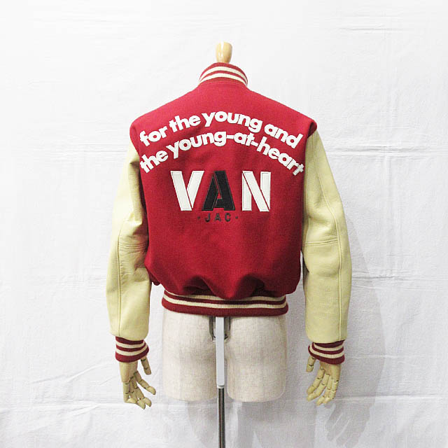 VAN 復刻定番バックロゴデザインスタジャン RED サイズM GINCHO