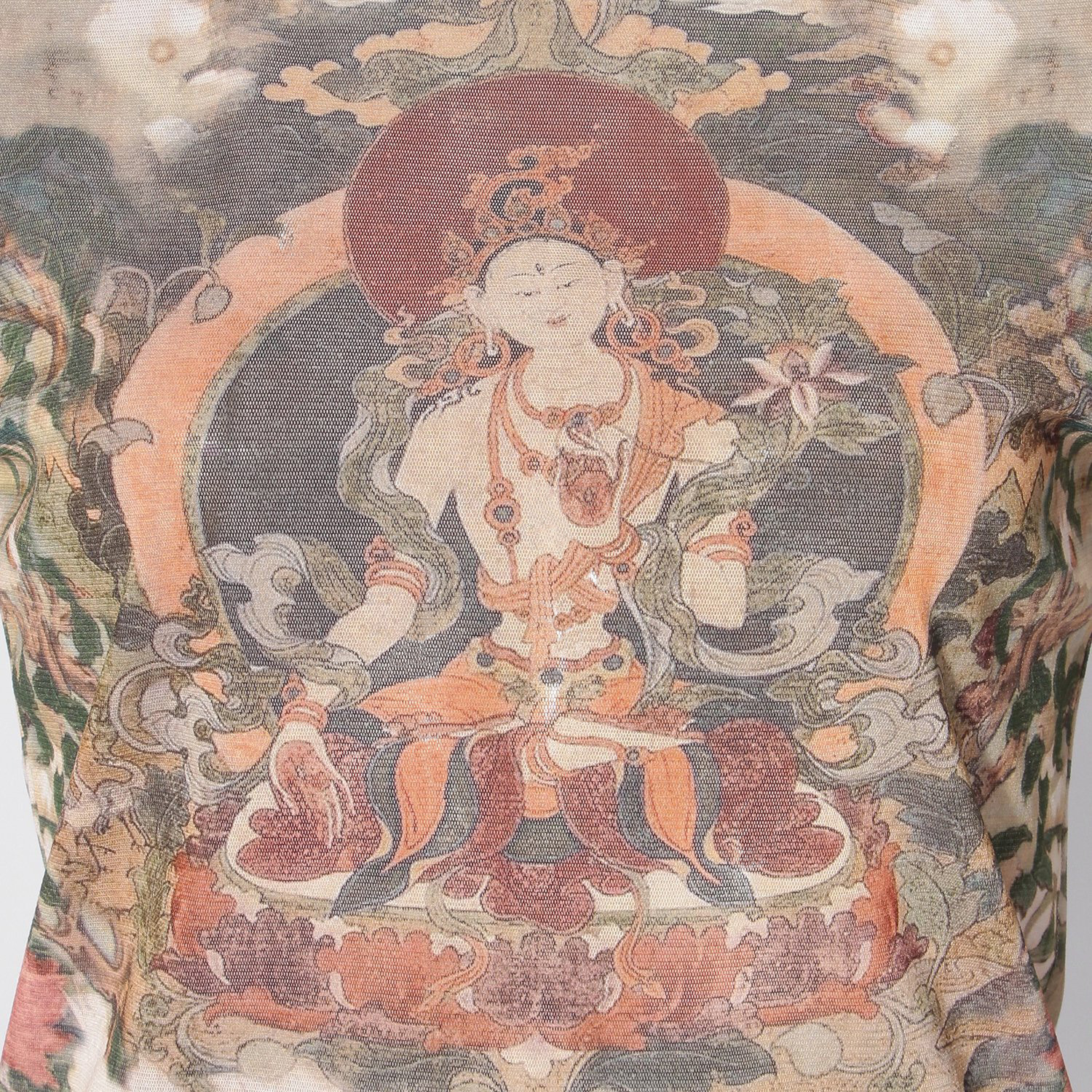 Buddha print net ブラウス｜VIVIENNE TAM（ヴィヴィアンタム）公式