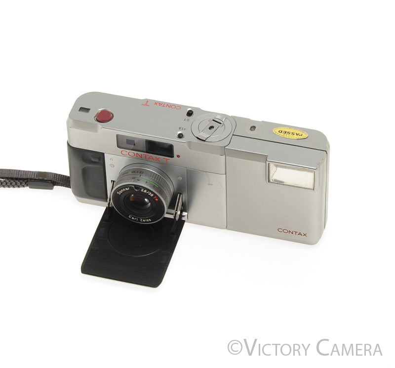 Contax T 35mm Point & Camera w/ 38mm f2.8 T* Sonnar Lens + Flash [EXC]