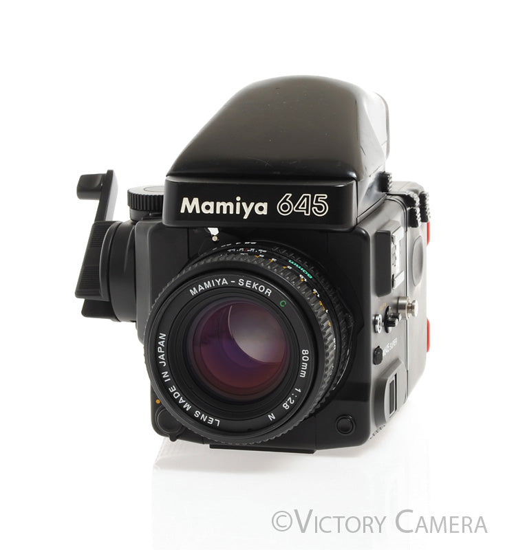 Mamiya 645 Super Medium Format Film Camera w/ Prism Finder 80mm Lens W