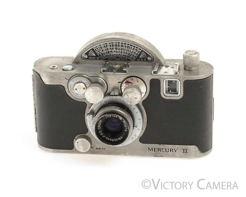 Mercury II Model CX Chrome 35mm Half Frame Film Camera w/ Disc Shutter