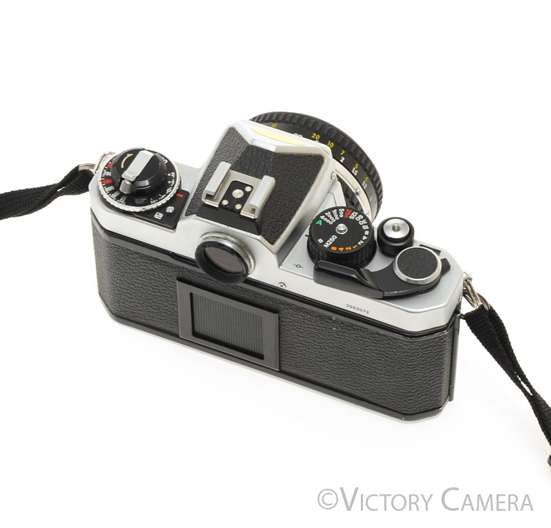 Nikon FE-2 FE2 Chrome 35mm Camera with 50mm f1.8 AI-s Lens [EXC+]