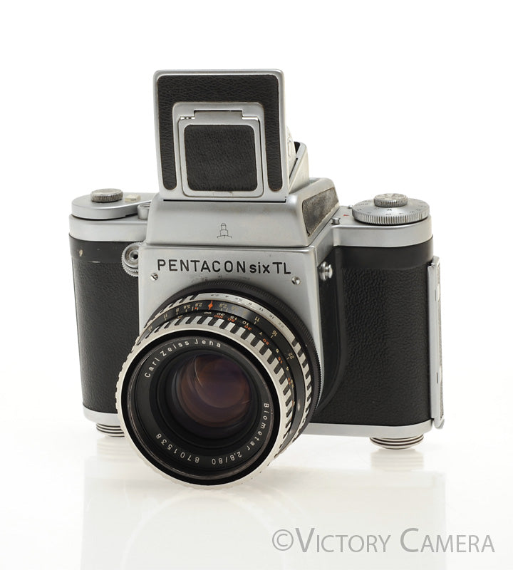 Pentacon Six TL 6x6 Medium Format Camera 80mm f2.8 Zeiss Lens WLF [EXC