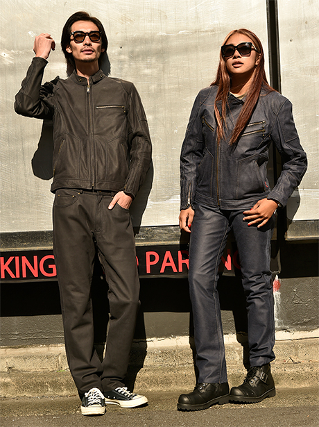 RFVL-2002/D DOUBLE RIDERS LEATHER JAC | VICTORY KISS