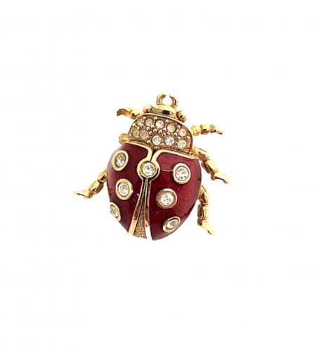 CHRISTIAN DIOR LADYBUG BROOCH | VINTAGE PARIS