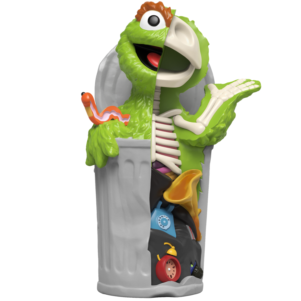 XXRAY Plus Oscar the Grouch by Jason Freeny x Sesame Street x