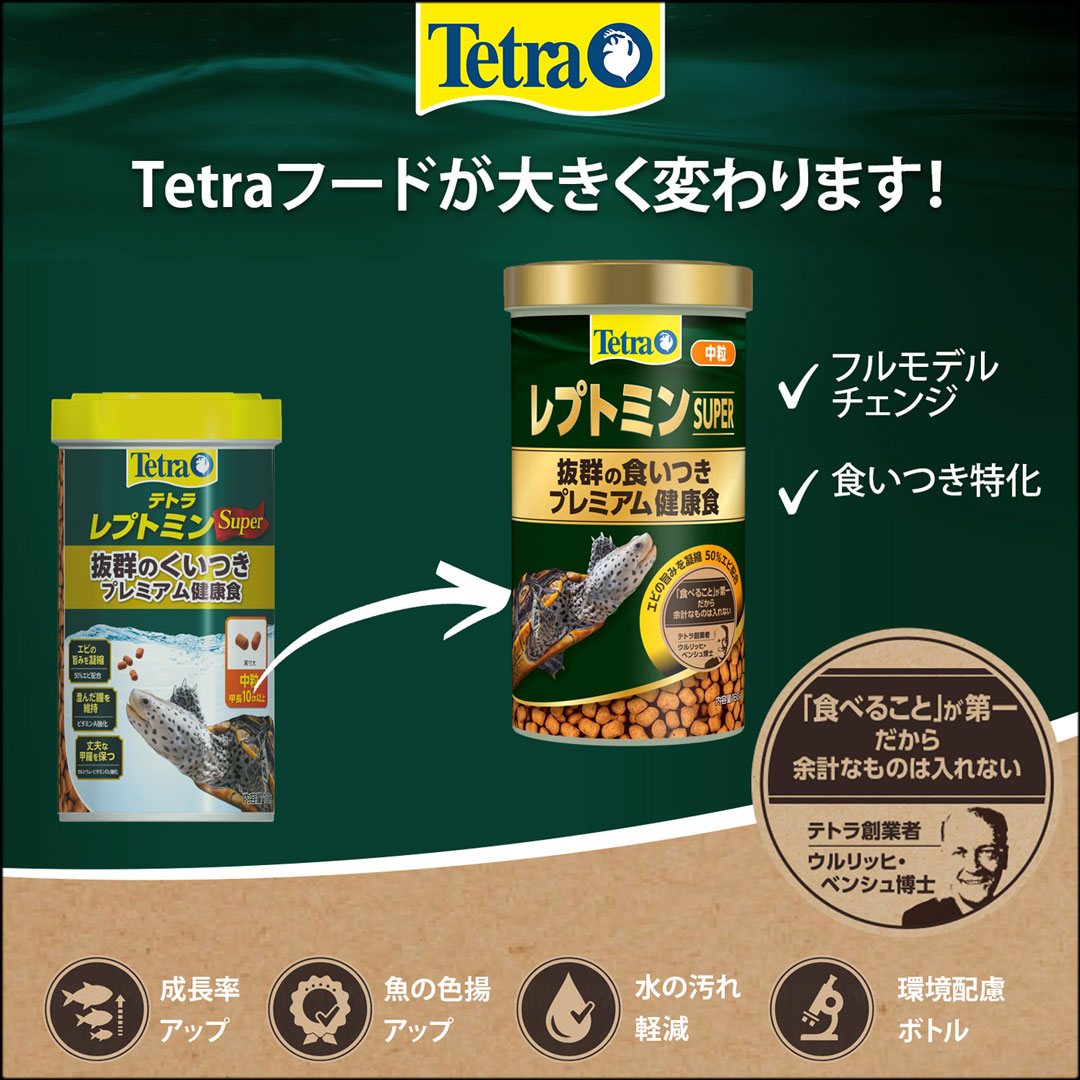 テトラレプトミンスーパー中粒160g テトラ カメのごはん 販売 通販