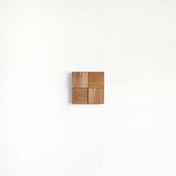 ウッドアートパネル 2×2 brown｜家具と木製時計・木製雑貨の専門店キシル