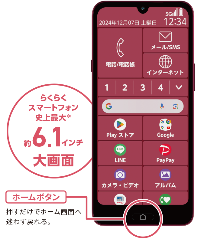 らくらくスマートフォン a｜Y!mobile（ワイモバイル） - 格安SIM・スマホ