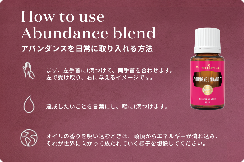 アバンダンスを、あなたの暮らしに取り入れていますか？｜Blend of the