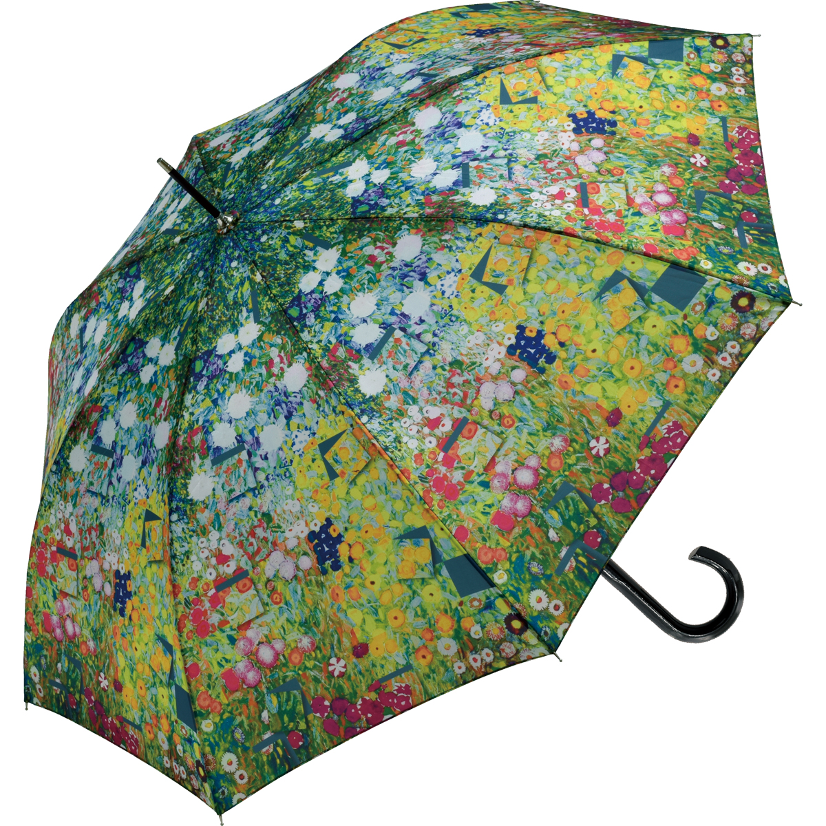 名画モザイクアートシリーズ～木製ジャンプ傘～（クリムト「フラワー